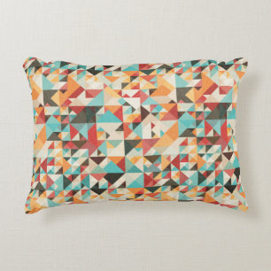 Earthtone Geometric Pattern Decorative Pillow