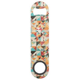 Earthtone Geometric Pattern Speed Bottle Opener