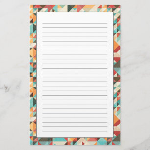 Earthtone Geometric Pattern Stationery
