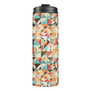 Earthtone Geometric Pattern Thermal Tumbler