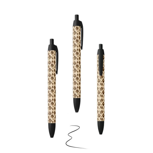 Earthtone Geometry Black Ink Pen (Creator Uploaded)