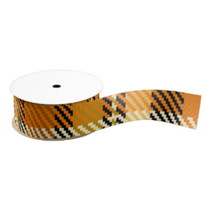 Earthtone Plaid Grosgrain Ribbon