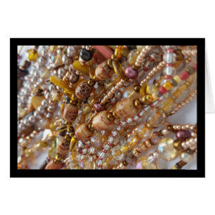 Earthtones Bead Print- Song of Sol 8:7 Greet. Card