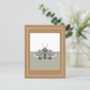 Earthtones Boho Butterfly Colorblock   Postcard