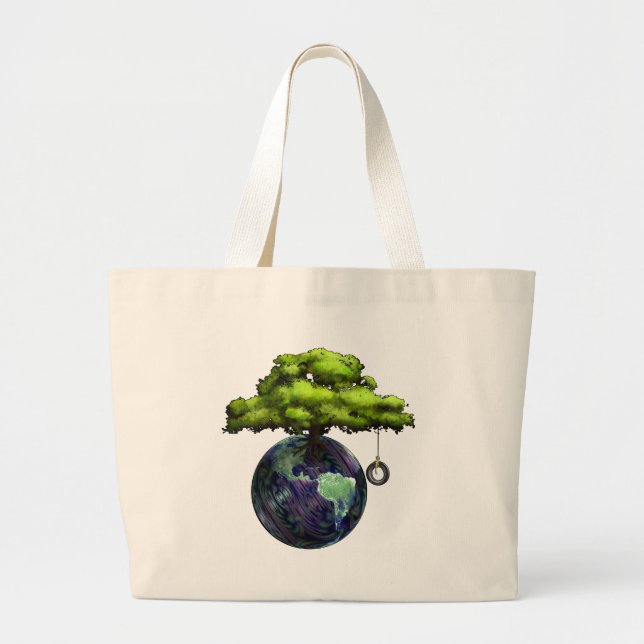 EarthTree Large Tote Bag (Front)