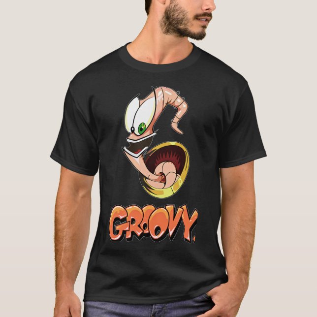 Earthworm Jim Groovy! Tshirt Classic T Shirt Class (Front)
