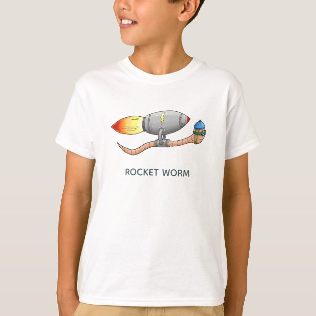 Earthworm's first jetpack ride T-Shirt (Front)
