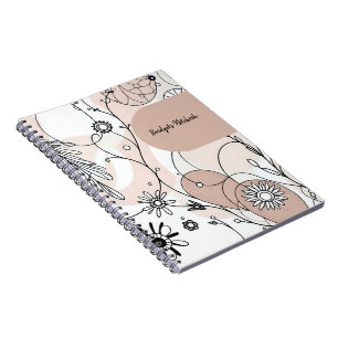 Earthy Abstract Boho Modern Designs Notebook