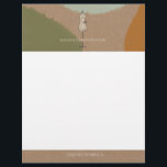 Earthy Abstract Dress Form Fashion Business Retail Letterhead<br><div class="desc">Illustration of a dress form with cream colour dress and black paint splatter.  Background is cardstock inspired with abstract brushstroke design with earthy colour palette.</div>