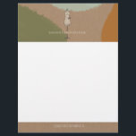 Earthy Abstract Dress Form Fashion Business Retail Letterhead<br><div class="desc">Illustration of a dress form with cream colour dress and black paint splatter.  Background is cardstock inspired with abstract brushstroke design with earthy colour palette.</div>