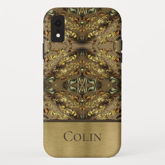 Earthy Abstract Monogram Case-Mate iPhone Case (Back)