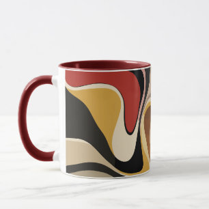 Earthy Abstract Swirl Art Mug