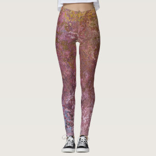 Earthy Alcohol Ink Abstract Leggings