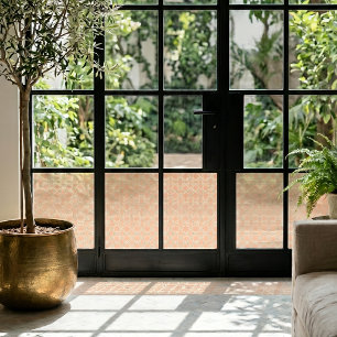 Earthy Arabesque Terracotta & Sage Window Cling