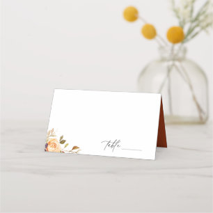 Earthy Autumn Floral Wedding Place Card