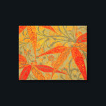 Earthy Bamboo Art Vintage Print Orange<br><div class="desc">This Colourful bamboo art print is based on a vintage design,  with orange and red bamboo,  with earthy green background. Graphic art print illustration.</div>