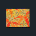 Earthy Bamboo Art Vintage Print Orange<br><div class="desc">This Colourful bamboo art print is based on a vintage design,  with orange and red bamboo,  with earthy green background. Graphic art print illustration.</div>