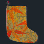Earthy Bamboo Art Vintage Print Orange  Small Christmas Stocking<br><div class="desc">This Colourful bamboo art print is based on a vintage design,  with orange and red bamboo,  with earthy green background. Graphic art print illustration.</div>