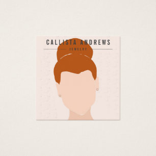Earthy Bohemian Red Hair Girl Earring Display Card