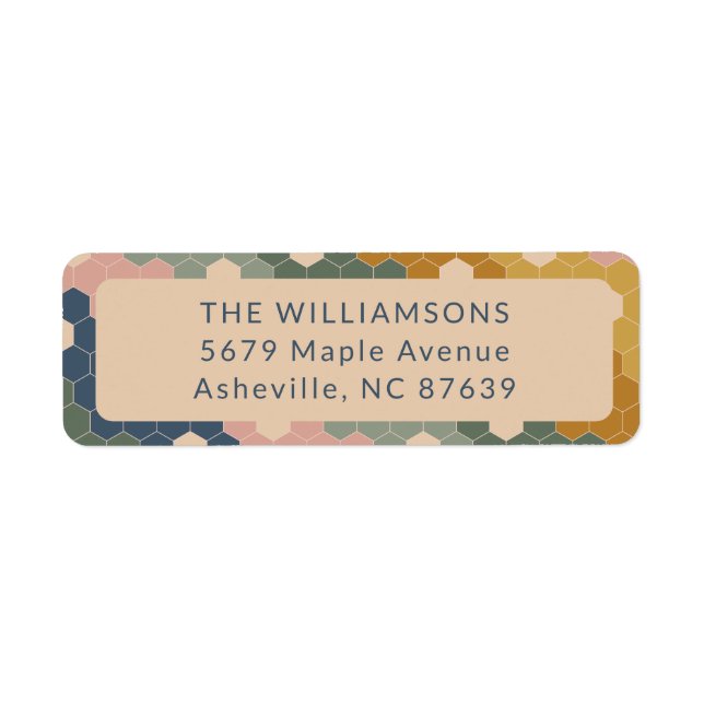 Earthy Boho Chic Vintage Modern Return Address (Front)