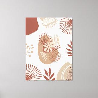 Earthy Boho: Cozy Art Patterns Canvas Print