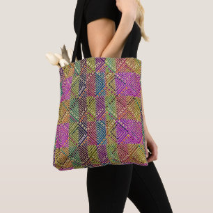 Earthy Boho Diamonds African Inspired Tote Bag