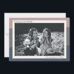 Earthy Boho Modern Abstract Stripes Hanukkah Photo Holiday Card<br><div class="desc">This modern design features abstract organic stripe shapes in a beautiful earth tone palette of dusty purple,  grey,  and ochre,  personalized with your name and photo. Can be used for any holiday greeting,  just customize the text.</div>