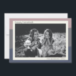 Earthy Boho Modern Abstract Stripes Hanukkah Photo Holiday Card<br><div class="desc">This modern design features abstract organic stripe shapes in a beautiful earth tone palette of dusty purple,  grey,  and ochre,  personalized with your name and photo. Can be used for any holiday greeting,  just customize the text.</div>