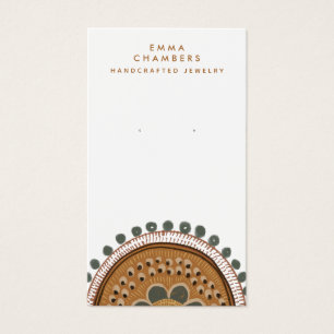 Earthy Boho Rustica Earring Jewelry display Card