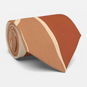 Earthy Boho Swirls Neck Tie