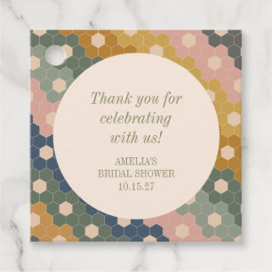 Earthy Boho Vintage Custom Bridal Shower Thank You Favour Tags