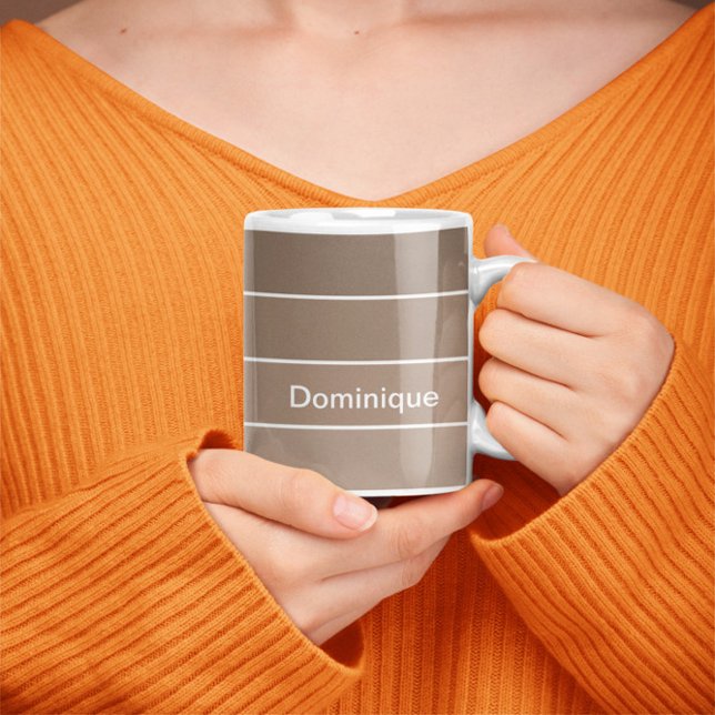 Earthy Bold Stripes Mug With White Border (Creator Uploaded)