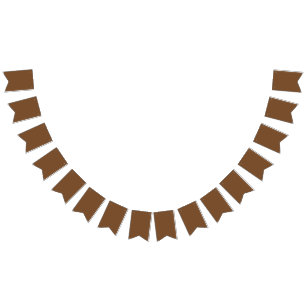 Earthy Brown Background – Minimalist Solid Colour Bunting Flags