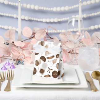Earthy Brown Balloon & Bento Cake Birthday  Favor Box