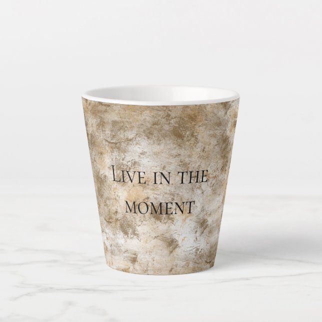 Earthy Brown Cream Sand Latte Mug (Front)