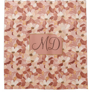 Earthy Brown Floral Bathroom Decor