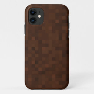 Earthy Brown Mosaic Tiles Pattern, iPhone 11 Case