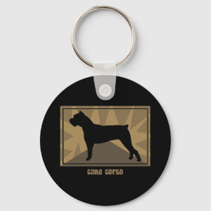 Earthy Cane Corso Keychain