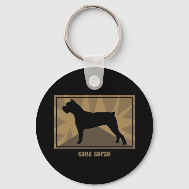Earthy Cane Corso Keychain (Front)