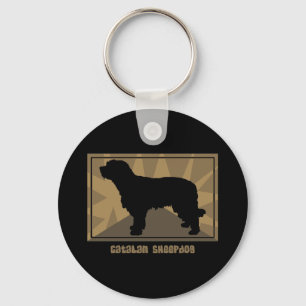 Earthy Catalan Sheepdog Keychain