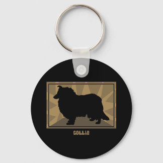 Earthy Collie Keychain