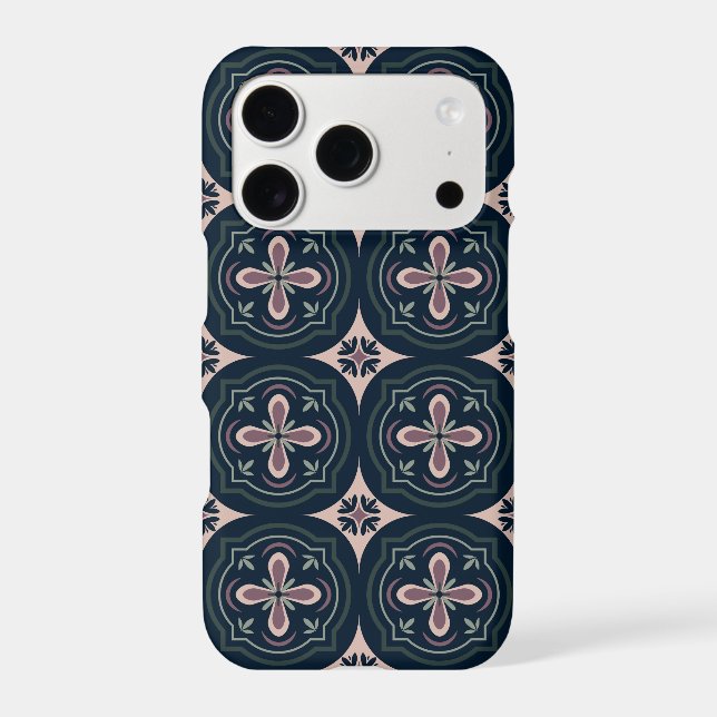 earthy colored floral geometric tiles (Back)