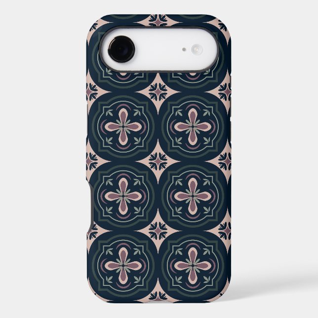 earthy colored floral geometric tiles (Back)