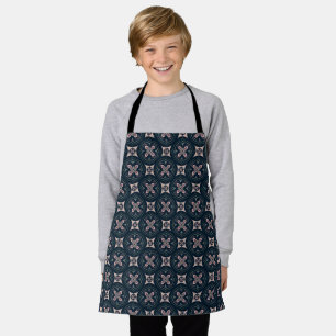 earthy colored floral geometric tiles apron