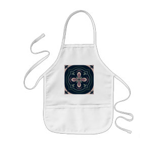 earthy colored floral geometric tiles kids apron