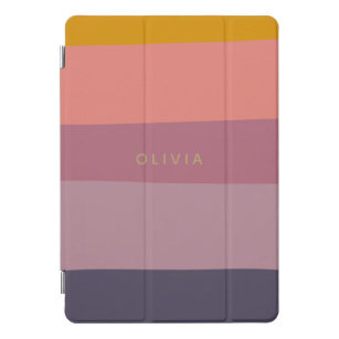 Earthy Colour Block Shapes Purple Personalized iPad Pro Cover