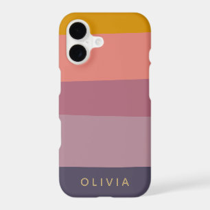 Earthy Colour Block Shapes Purple Personalized iPh