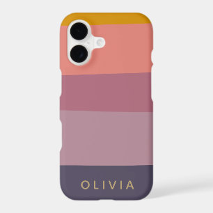 Earthy Colour Block Shapes Purple Personalized Nam