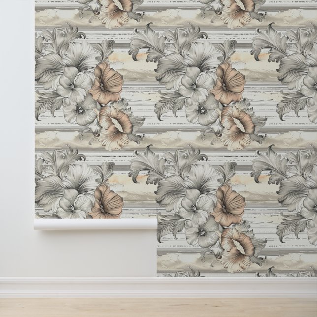 Earthy colour romantic flower blossom horizontal  wallpaper (Application)