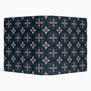 earthy coloured floral geometric tiles binder